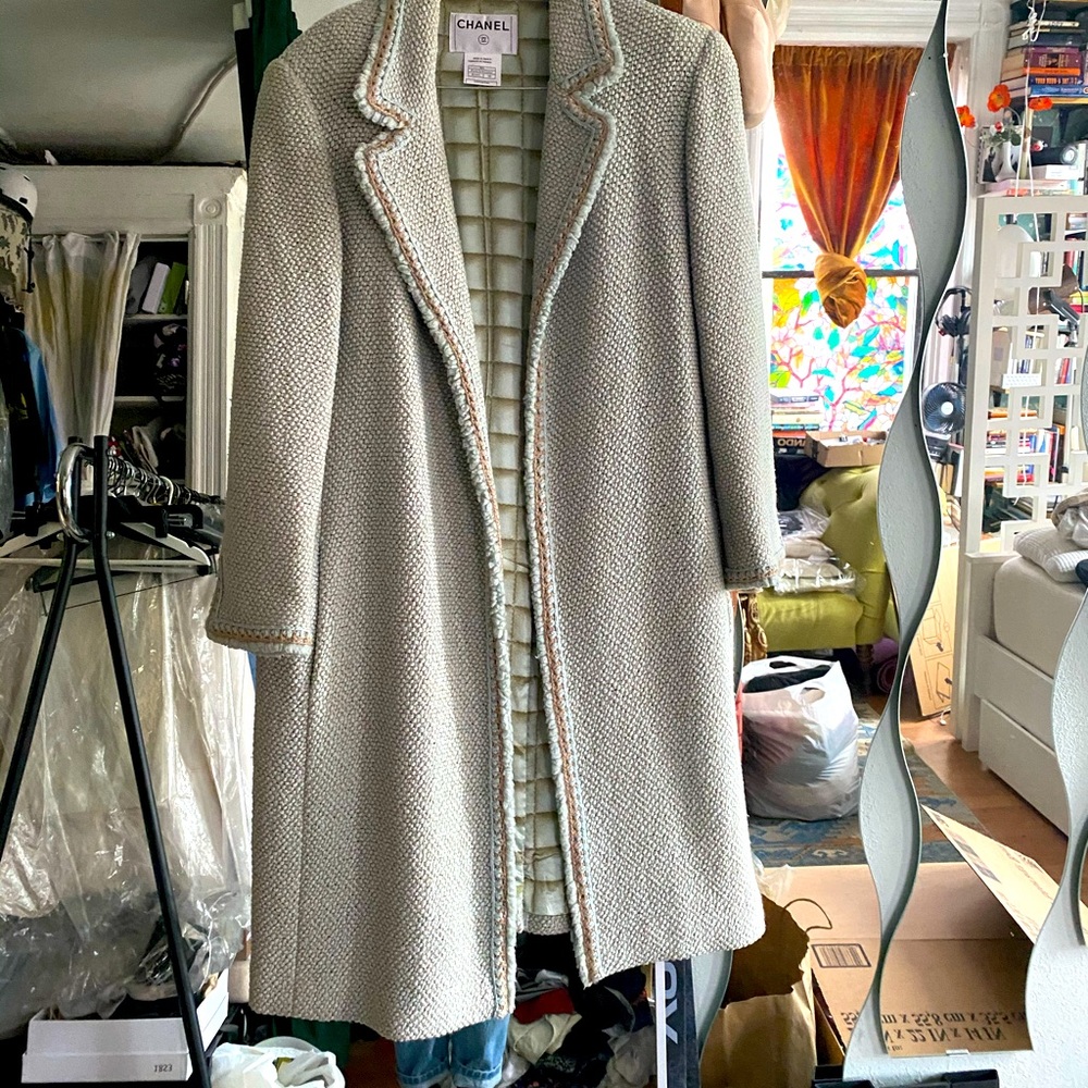 Auth Chanel Wool and Silk Coat